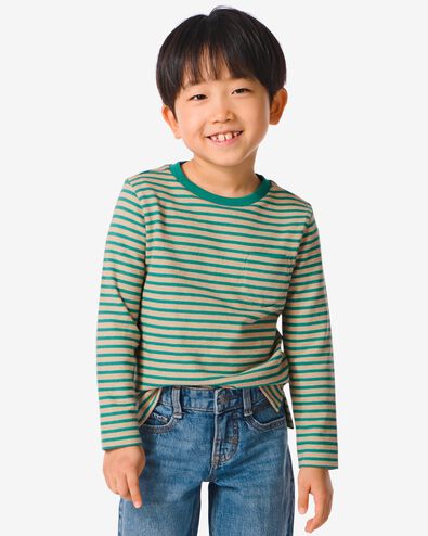 kinder shirt met strepen blauw
