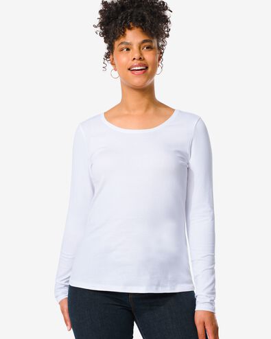 dames basic t-shirt wit