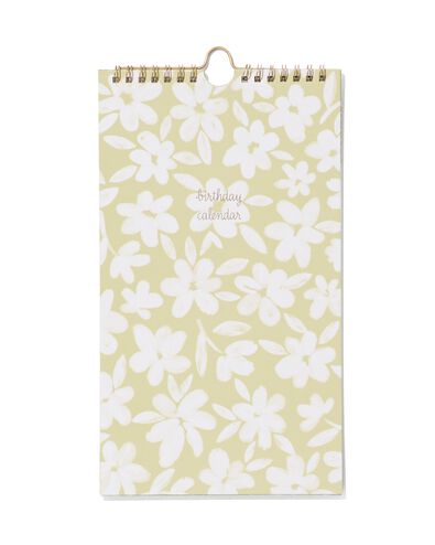 verjaardagskalender 28x16 met bloemen