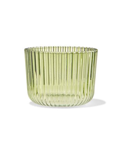 sfeerlichthouder glas met ribbels &Oslash;7x6