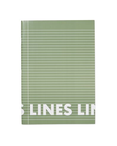 schriften groen A4 gelinieerd - 3 stuks