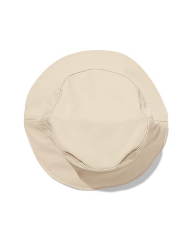 regenhoed beige zilvergrijs