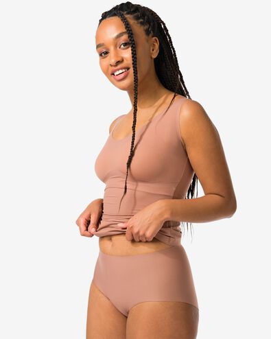 medium corrigerende slip hoge taille middenbruin