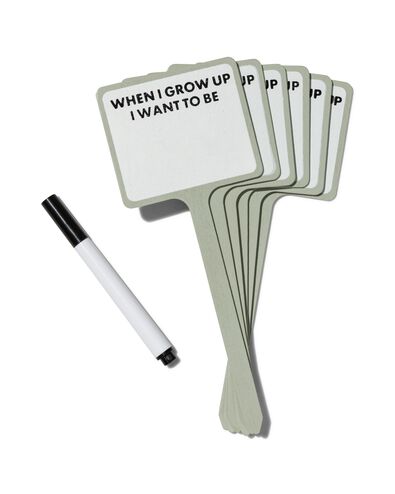 houten plantenlabels - 6 stuks