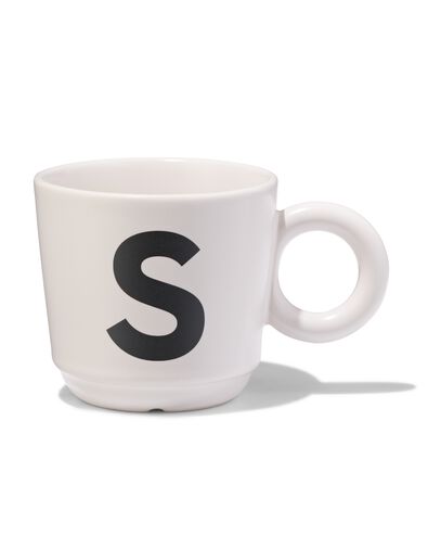 aardewerk mok 280ml letter S