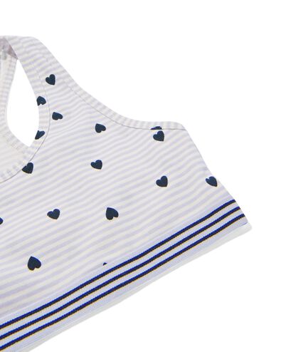 kinder croptops stretch katoen - 2 stuks donkerblauw