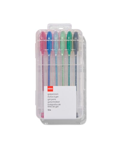 glitter gelpennen - 12 stuks