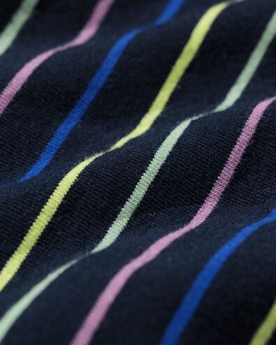 korte herenboxers katoen stretch tropisch - 3 stuks donkerblauw