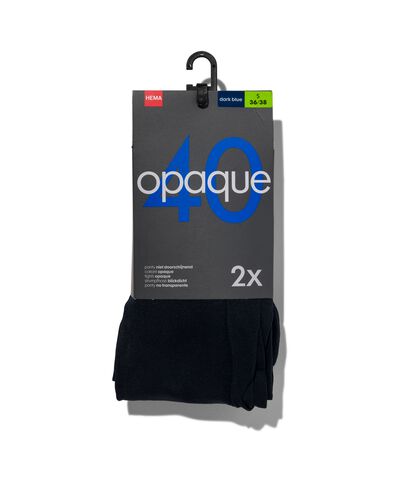 2-pak pantys 40 denier donkerblauw