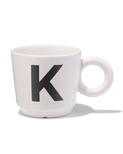 aardewerk mok 280ml letter K