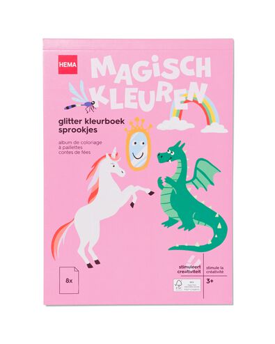 glitter kleurboek sprookjes 3+