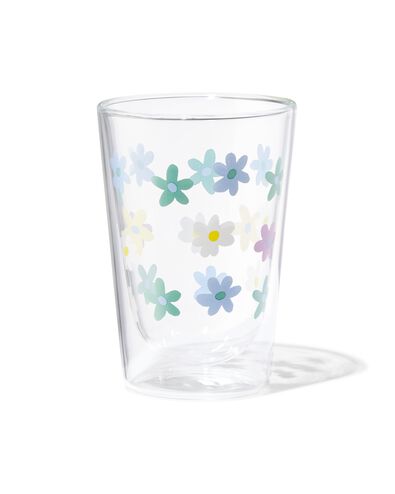 dubbelwandig glas bloemen 350ml