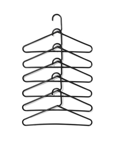 kledinghangers kunststof zwart - 6 stuks