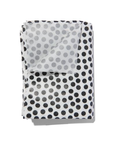 tafelzeil 140x240 polyester - stippen wit/zwart