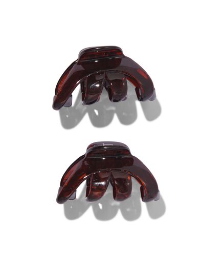 haarklemmen bruin 6cm - 2 stuks