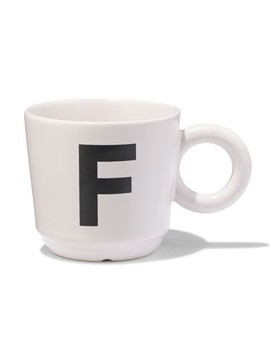 aardewerk mok 280ml letter F