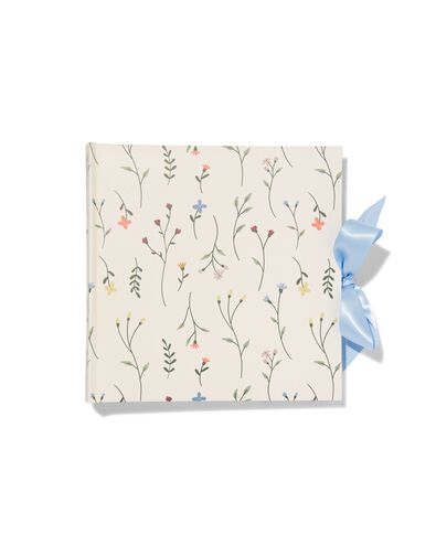 fotoboek met strik 24x24.5 papier bloemen