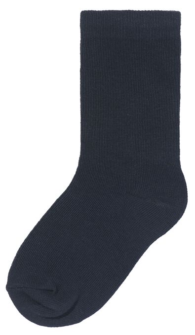 kinder sokken met katoen - 5 paar blauw