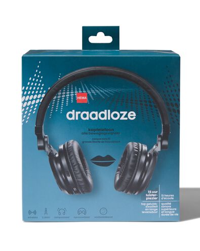 draadloze koptelefoon zwart