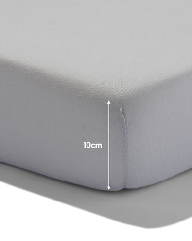 topper hoeslaken satijn 90x200 lichtgrijs
