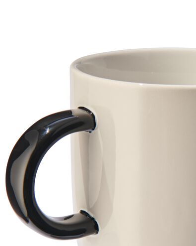 mok aardewerk wit/zwart 350 ml - U