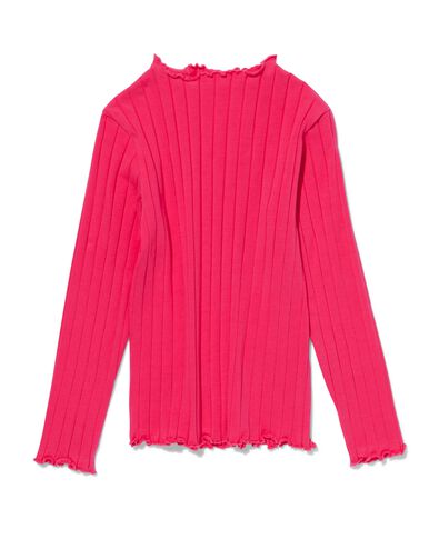kinder t-shirt met ribbels roze