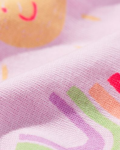 kinder shortama katoen regenboog en poppennachtshirt lila