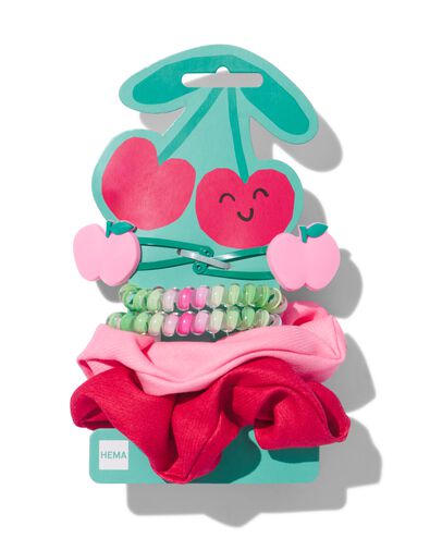set haarclips en elastieken - 6 stuks