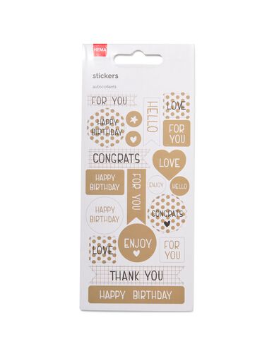 stickervellen goud 15.5x8 - 5 stuks