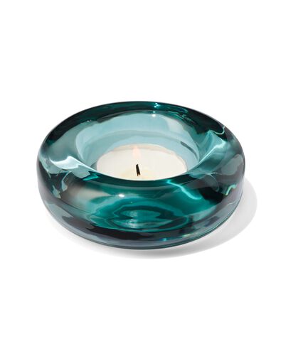 sfeerlichthouder donut &Oslash;9x3 groen glas