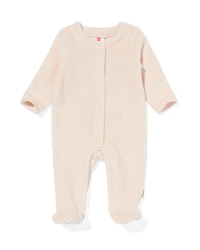 newborn jumpsuit velours rib zand