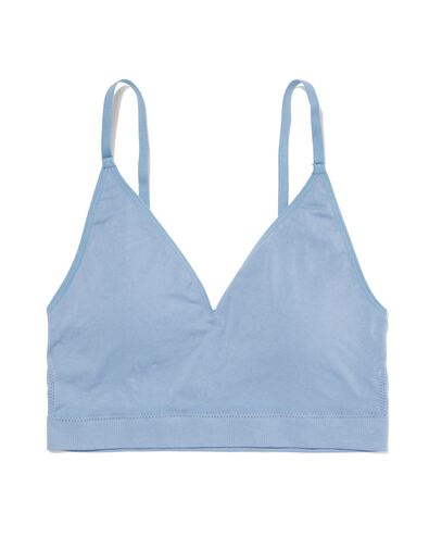 voorgevormde bh top zonder beugel blauw