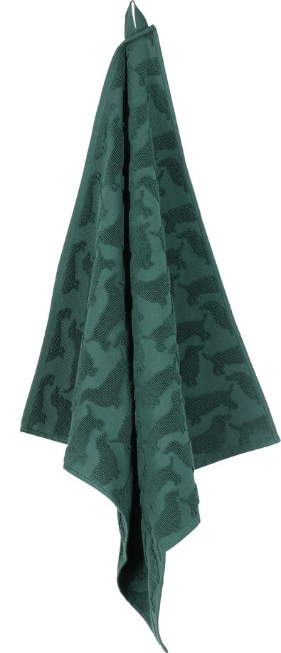keukendoek - 52 x 52 - katoen - groen teckel