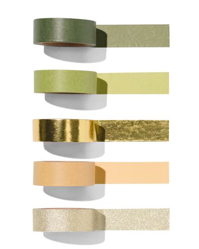 washi tape in bewaardoos - 5 stuks