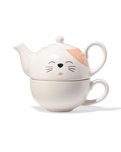 theepot met mok aardewerk 300ml