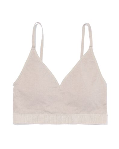 voorgevormde bh top zonder beugel beige