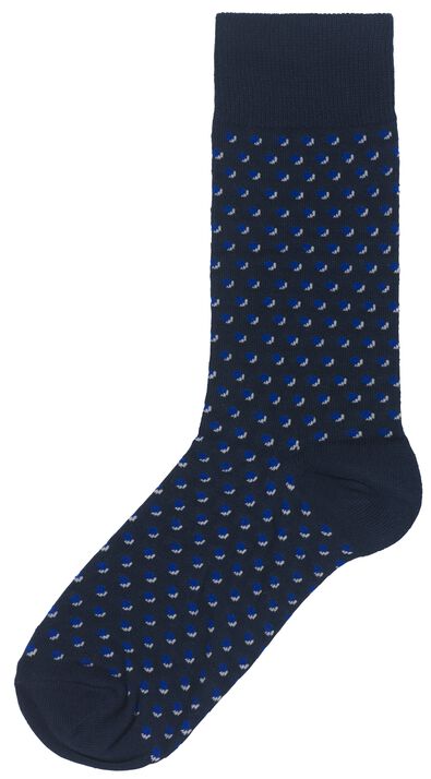 herensokken met katoen - 5 paar donkerblauw