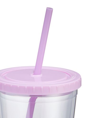 drinkbeker met rietje 450ml bloemen