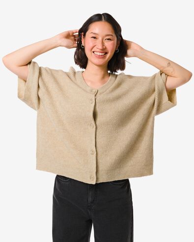 damesvest Grace gebreid bruin
