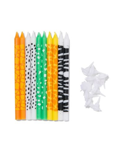 taartkaarsjes 12 cm safari - 10 stuks
