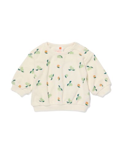 newborn sweater badstof katoen gebroken wit