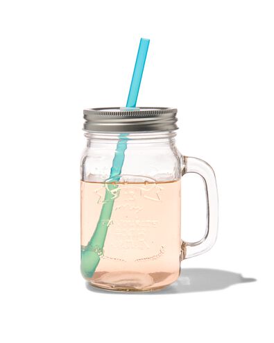mason jar met rietje 450ml