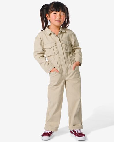 kinder werkoverall  beige