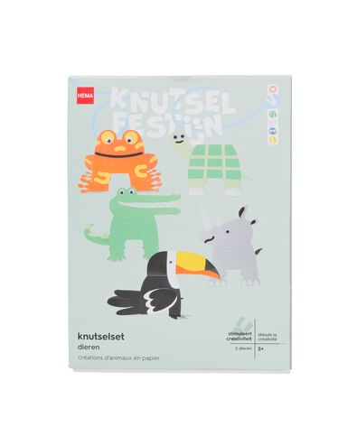 knutselset dieren - 5 stuks