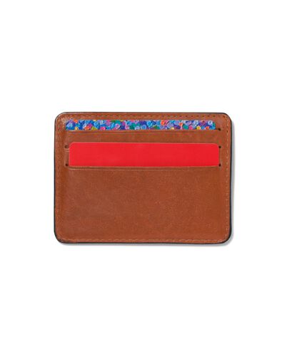 kaarthouder bruin leer RFID 7.5x10