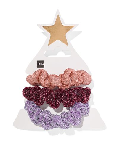 mini scrunchies kerst - 3 stuks