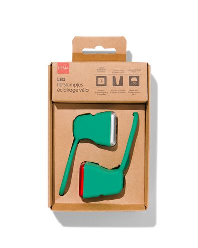 LED fietslampjes groen - 2 stuks