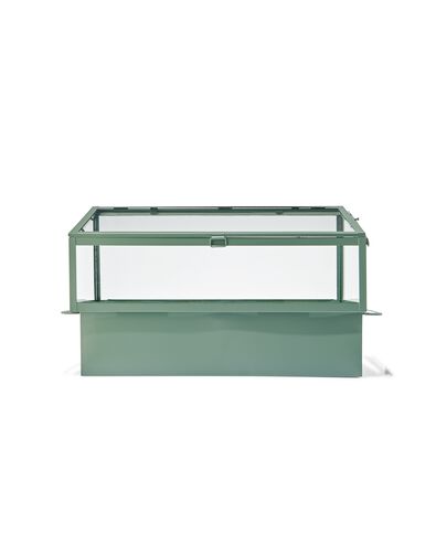 kweekkas 45x27x23 groen metaal/glas