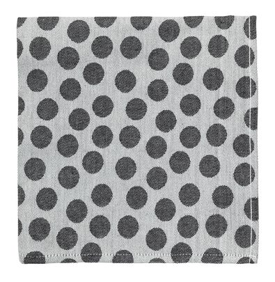 theedoek - 65 x 65 - katoen - grijs stip
