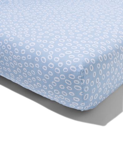 kinder hoeslaken zacht katoen 90x200 blauw met bubbels